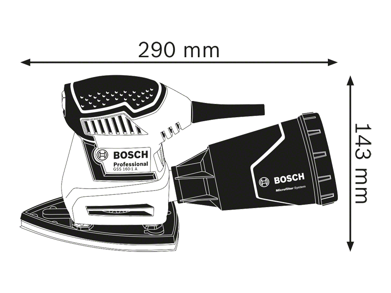 Ekscentrični brusilnik Bosch GSS 160 Multi, 06012A2300